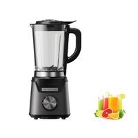 Mélangeur électrique avec bouton de contrôle, centrifugeuse portable, pot en verre de 1,5 L avec smoothie, broyage de glace, fonction impulsion