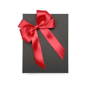 Handmade Bow Solid Colors Custom Logo Printed Adjustable Satin Ribbon Bow For Gift Box