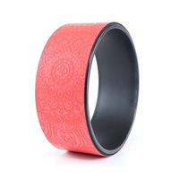 Rueda de Yoga de Corcho PU Premium, Gruesa y Resistente a la Presión, con Múltiples Diseños, Rueda Dharma para Estiramiento de Espalda, Pilates y Práctica de Yoga en Casa