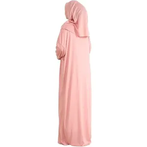 Ropa de Oración para Mujer con Hiyab, Trajes Musulmanes, Túnica Larga, Abaya, Vestidos Islámicos Turcos, Caftán de Dubái con Rosario, OEM/Personalizado - Product Image 6