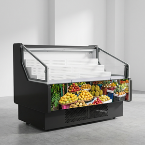 Réfrigérateur commercial à façade ouverte pour fruits tropicaux coupés, de +2 à +8°C, sans givre, multi-étagères, pour supermarché et bar à jus - Product Image 3