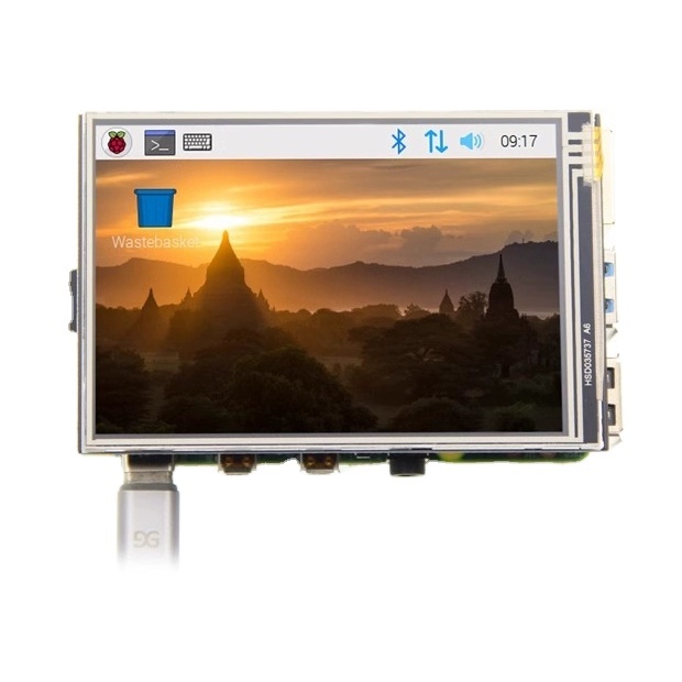 Raspberry Pi 4 Official 3.5 Inch GPIO SPI Interface Color Touch Display, Fully Compatible with 3B+ and 4B
