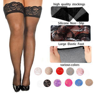 <span class=keywords><strong>Calze</strong></span> al ginocchio all'ingrosso, lingerie sexy per discoteche, <span class=keywords><strong>calze</strong></span> lunghe in seta con cucitura posteriore, top in pizzo trasparente, in nylon autoportante per donna - Product Image 3