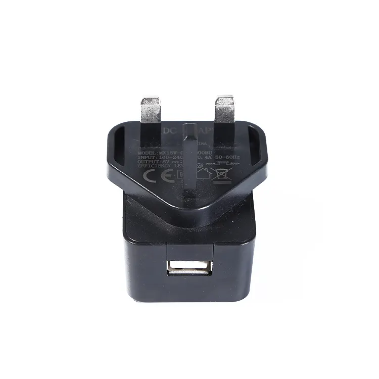 UKCA CE certified uk usb mains charger plug adaptor 5v1a 1.5a 2a 2.1a 2.4a 2.5a power adapter