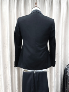 Di lusso fatto a mano monopetto da uomo si adatta a tre pezzi giacca gilet pantaloni da matrimonio Business formale stile europeo - Product Image 5