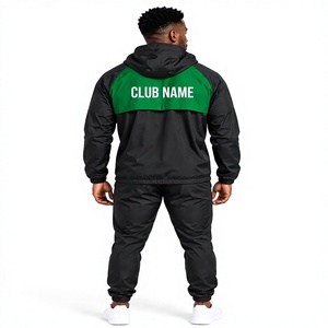 Conjunto Deportivo de Dos Piezas para Hombre, Chaqueta Impermeable con Capucha y Pantalones, Transpirable y Ecológico, con Logotipo Frontal - Product Image 2