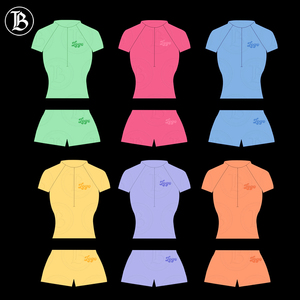 2025 Body Set da donna tute con Logo personalizzato nuovo stile Casual giacca da allenamento Set di pantaloncini da ginnastica 2 pezzi Set di tute per abbigliamento donna - Product Image 1