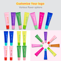 Baume à lèvres végétalien hydratant avec logo personnalisé, masque de nuit anti-rides pour les lèvres 10g, saveur fraise