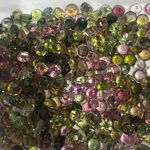 Pierre précieuse en tourmaline naturelle multi-couleurs, mélange et poids, taillée et calibrée, teinte claire, pierre précieuse en tourmaline en vrac, fabrication indienne. - Product Image 2