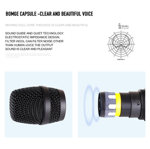 Système de microphone sans fil à double canal avec deux micros dynamiques portatifs, écrans LCD universels UHF en métal - Product Image 4