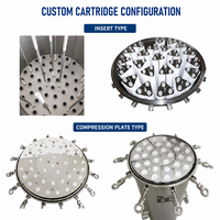 Boîtier de filtre à cartouche de qualité alimentaire SS316L avec collier sanitaire et surface interne polie