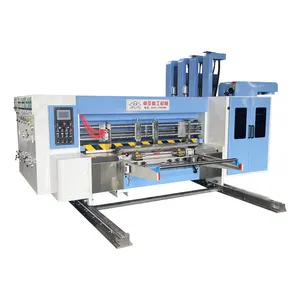 Full automatic high speed flexo printing die cutting slotting carton box packaging machine
