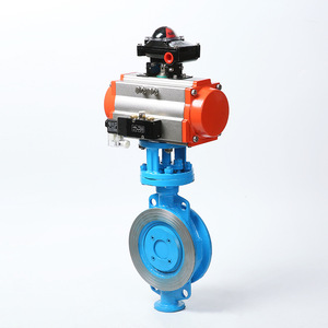 Hsiang Lung Automation Pneumatic Wafer Type Hard <b>Seal</b> Butterfly Valve Stainless Steel Two Way Switch Off Room Temperature - Product Image 1