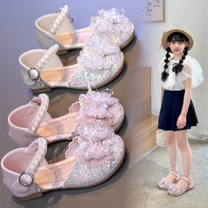 Scarpe da spiaggia <span class=keywords><strong>in</strong></span> <span class=keywords><strong>gomma</strong></span> rosa Beige per bambini comodi sandali a fondo morbido primavera ed estate con pantofole da ragazza Beige rosa - Product Image 1