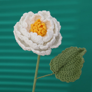 ช่อดอกไม้ถักมือสุดสร้างสรรค์ทำด้วยมือลายดอกโบตั๋น - Product Image 3