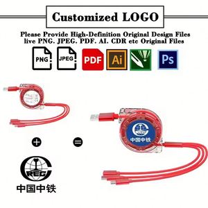 Cable de Carga Rápida USB 3 en 1 con Logotipo Personalizado para Regalo Promocional al por Mayor, Cable de Carga USB Micro Tipo C para iPhone y Android - Product Image 2