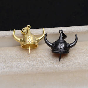 Pendentif en argent S925, accessoire de style baroque, forme polyvalente, perle DIY, démon, taureau, roi, creux, composant de bijoux flottant libre - Product Image 4