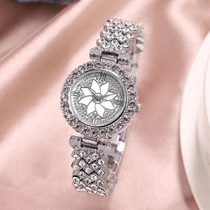 Reloj de Pulsera de Cuarzo de Lujo para Mujer con Diseño de Flor Geométrica y Diamantes, Correa con Incrustaciones de Piedras, Estilo Fashion <span class=keywords><strong>Ice</strong></span> Out - Product Image 2