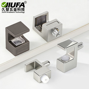 Soporte de Cristal Cuadrado Jiufa, Clip de Aleación de Zinc para Estantes de Vino, Accesorio de Fijación Duradero - Product Image 1