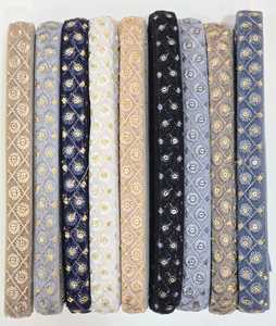 2025 Expo vente dentelle tissu robe de luxe dentelle perlée tissu femmes soudanaises Toub en gros Durable en utilisant du coton français à bas prix - Product Image 3