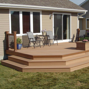 Revestimiento de Pared Exterior Moderno con Sistema de Cierre por Clic, Compuesto de Plástico WPC Coextruido, Paneles Sándwich Decorativos para Terraza con Acabado Cepillado - Product Image 6