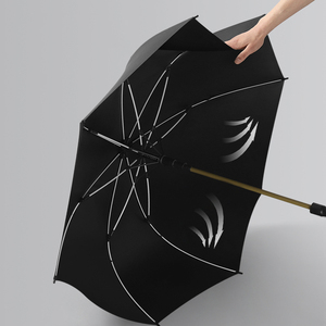 Pour adultes <span class=keywords><strong>Parapluie</strong></span> semi-automatique à tige droite en fibre de verre résistant au <span class=keywords><strong>vent</strong></span> avec poignée en caoutchouc confortable - Product Image 3