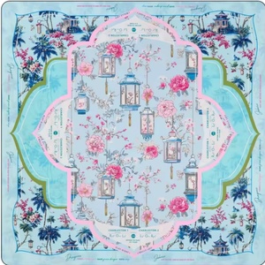 Tapete de Mahjong Americano de Lujo Moderno, Diseño de Flores y Pájaros en Acuarela, Antideslizante, Plegable, Portátil, Impresión Personalizada - Product Image 3