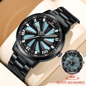 Orologio da <span class=keywords><strong>Uomo</strong></span> al Quarzo, Orologi Girevoli alla Moda per <span class=keywords><strong>Uomo</strong></span>, Regalo, Orologio con Quadrante a Ruota, Movimento Originale, Orologio Sportivo Casual da <span class=keywords><strong>Uomo</strong></span> - Product Image 5