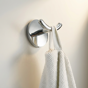 Metalique 54086-CR Crochets à serviettes en chrome poli, lot de 2 crochets muraux doubles pour manteaux et robes, crochets pour serviettes de <span class=keywords><strong>cuisine</strong></span> - Product Image 1