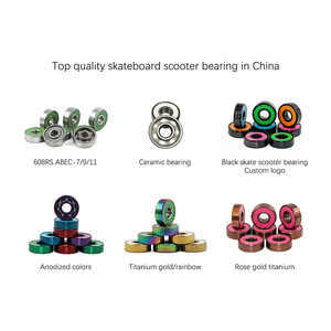 Roulements à billes pour skateboard en acier chromé noir ABEC-9 personnalisés avec boîte en plastique, qualité professionnelle, durables, haute vitesse, 608RS - Product Image 5