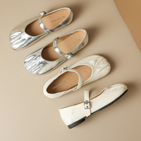 Chaussures plates pour femmes, ballerines à bout rond, style Mary Jane, pour le bureau et le quotidien