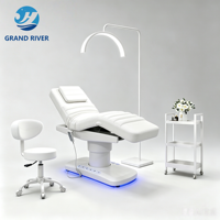 Table de massage électrique multifonctionnelle, table de massage réglable à 3 moteurs, lit de beauté blanc pour salon, spa, lit pour extensions de cils, à vendre