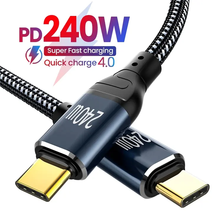 2M 240W USB C To USB Type C Cable PD 3.1 100W Fast Charging Charger Cable For MacBook Pro Laptop Xiaomi 48V 5A Wire Cord