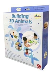 Excellente vente en gros BABYGREAT Jouets de bain animaux 3D 5mm d'épaisseur durables à construire soi-même pour enfants, sans phtalates, emballage en boîte couleur - Product Image 4