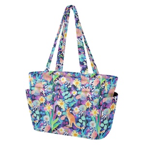 25L Australian Artist Floral Design Quilted Polyester Weekender <b>Bag</b> Carry on <b>Bag</b> <b>Overnight</b> Tote Travel Women Tote <b>Bag</b> Handbags - Product Image 2