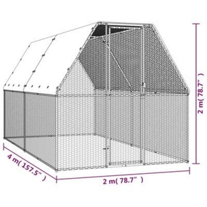 Yüksek kaliteli büyük boy galvanizli çelik açık tavuk kümesi kafesleri tavuk koşusu - Product Image 6