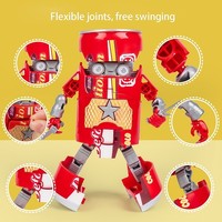 Figuras de Juguete Educativas de Plástico con Diseño Creativo de Robot Soda Deformable para Niños de 2 a 4 Años