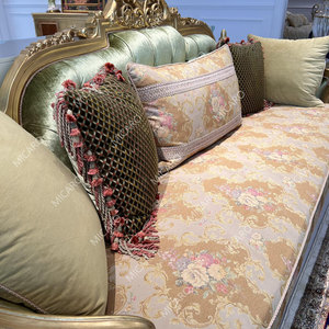 Italian Classic Furniture Living Room High Quality Velvet Fabric Curved <strong>Sofa</strong> <strong>Set</strong> - Product Image 5