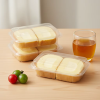 Op maat gemaakte wegwerp clamshell plastic bakjes voor koekjes, gebak en desserts, geschikt voor bakkerijproducten.