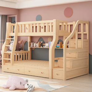 Steel <strong>Double</strong> Wooden <strong>Bunk</strong> <strong>Bed</strong> <strong>Bed</strong> Detachable Metal Frame <strong>Bunk</strong> <strong>Double</strong> Decked <strong>Bed</strong> - Product Image 5