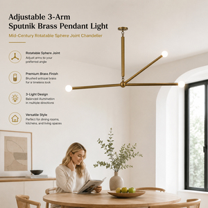 Lustre YH personnalisé en daim, 3 lumières, bras réglables, laiton vieilli, suspension linéaire pour salle à manger et <span class=keywords><strong>salon</strong></span> - Product Image 1