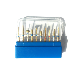 N801C Glod Diamond Bur Kit Herramientas de perforación dental para uso en taladro en Cinic in Lab - Product Image 1