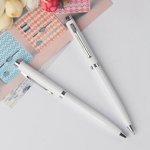 Bolígrafo Blanco Personalizado de Alta Calidad, Promocional, con Mecanismo de Giro, Punta de 1.0 mm, Material Metálico - Product Image 1