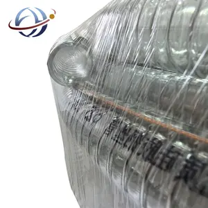 Selang kawat baja pvc kepang spiral, perlengkapan air disipatif anti statis jelas transparan antikarat fleksibel