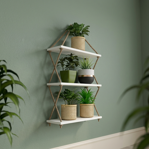 Estante de Pared Colgante de Madera Hecho a Mano de Estilo Antiguo Moderno, Estante de Pared Blanco con Tamaño Personalizado para Sala de Estar, Cocina, Baño - Product Image 3