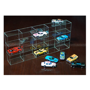 5X3 15 Ngăn <span class=keywords><strong>Acrylic</strong></span> Die Cast Hiển Thị Trường Hợp Rõ Ràng Khe Cắm Xe Hiển Thị Chủ Sở Hữu Mô Hình Xe Hiển Thị Hộp - Product Image 1