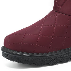 Bottes de neige pour femmes, tendance, <span class=keywords><strong>hiver</strong></span>, neuves, douces, imperméables, rembourrées, épaisses, mi-mollet, hautes, anti-froid, chaudes, antidérapantes, une seule pièce - Product Image 3