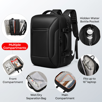 Sac à dos de voyage extensible grande capacité pour ordinateur portable 16 pouces, multi-compartiments pour les déplacements professionnels et les voyages de week-end