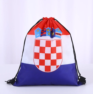 Sac à cordon portable d'extérieur avec drapeau de la <span class=keywords><strong>Croatie</strong></span>, <span class=keywords><strong>prix</strong></span> abordable, pour le sport, la gym, les voyages, pour hommes et femmes - Product Image 1