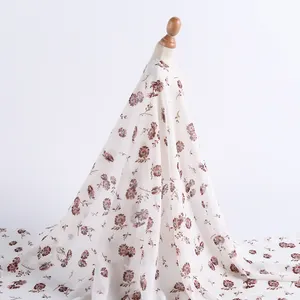 Großhandel digital bedruckten Stoff 75d Krepp Chiffon 100% Polyester für Blumenmuster Kleid